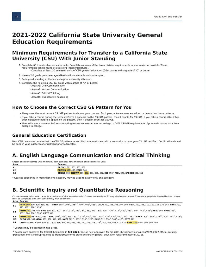General Education page 1